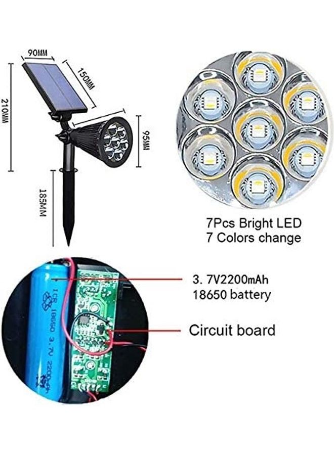 Pack of 4 Waterproof Outdoor Solar Spot Light Multicolour - Image 3