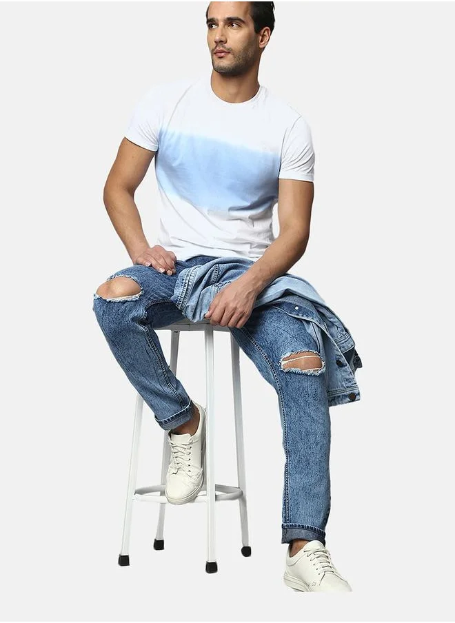 Dennis Lingo Distressed Slim Fit Stretchable Jeans by Styli