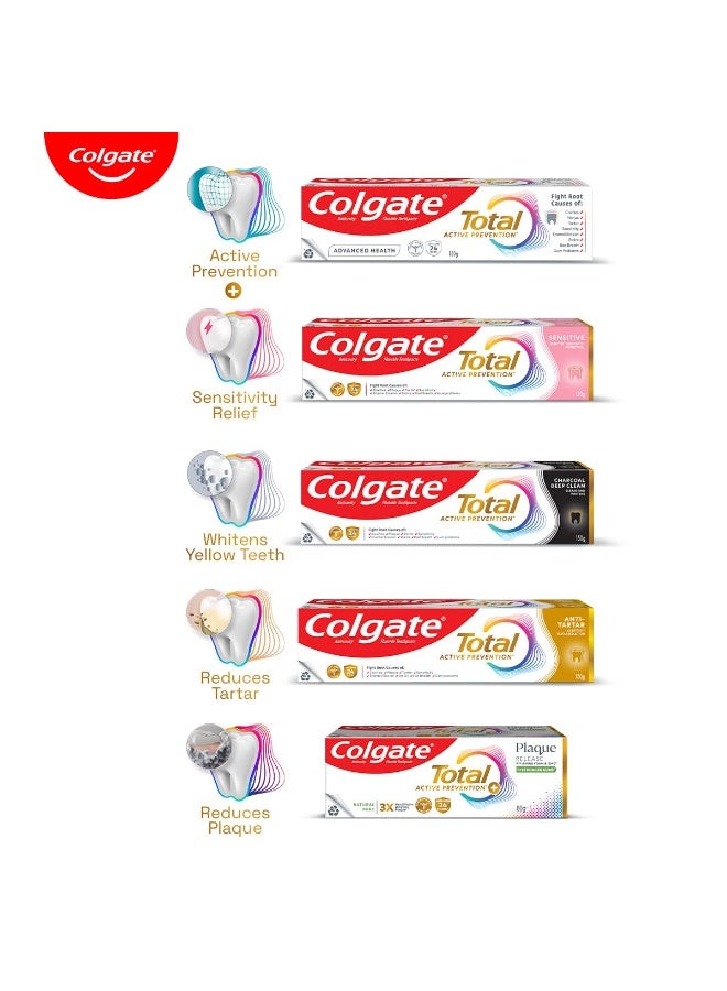 كولجيت معجون أسنان كولجيت توتال أدفانسد هيلث المضاد للجراثيم، 480 غرام، معجون أسنان بحماية من الجراثيم تدوم 12 ساعة، صحة الفم الكاملة (عرض العبوة المشتركة) - Image 3