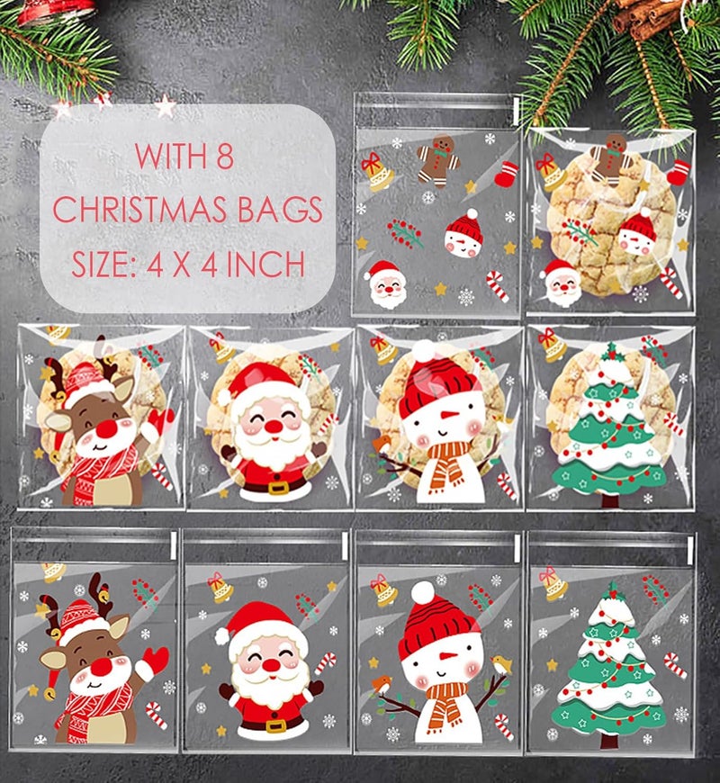EASHOPBAL 3 Pcs Christmas Chocolate Molds Silicone, Christmas Silicone Molds with Candy Bags for Gummy Candy Resin Soap Wax Melts Ice Cube Jelly - Image 5