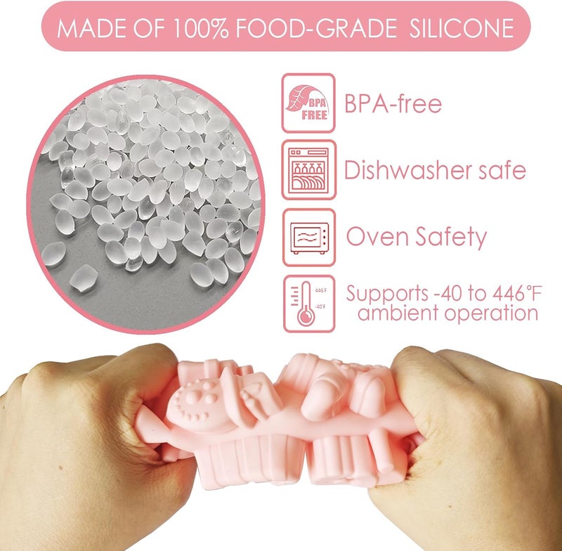 EASHOPBAL 3 Pcs Christmas Chocolate Molds Silicone, Christmas Silicone Molds with Candy Bags for Gummy Candy Resin Soap Wax Melts Ice Cube Jelly - Image 2