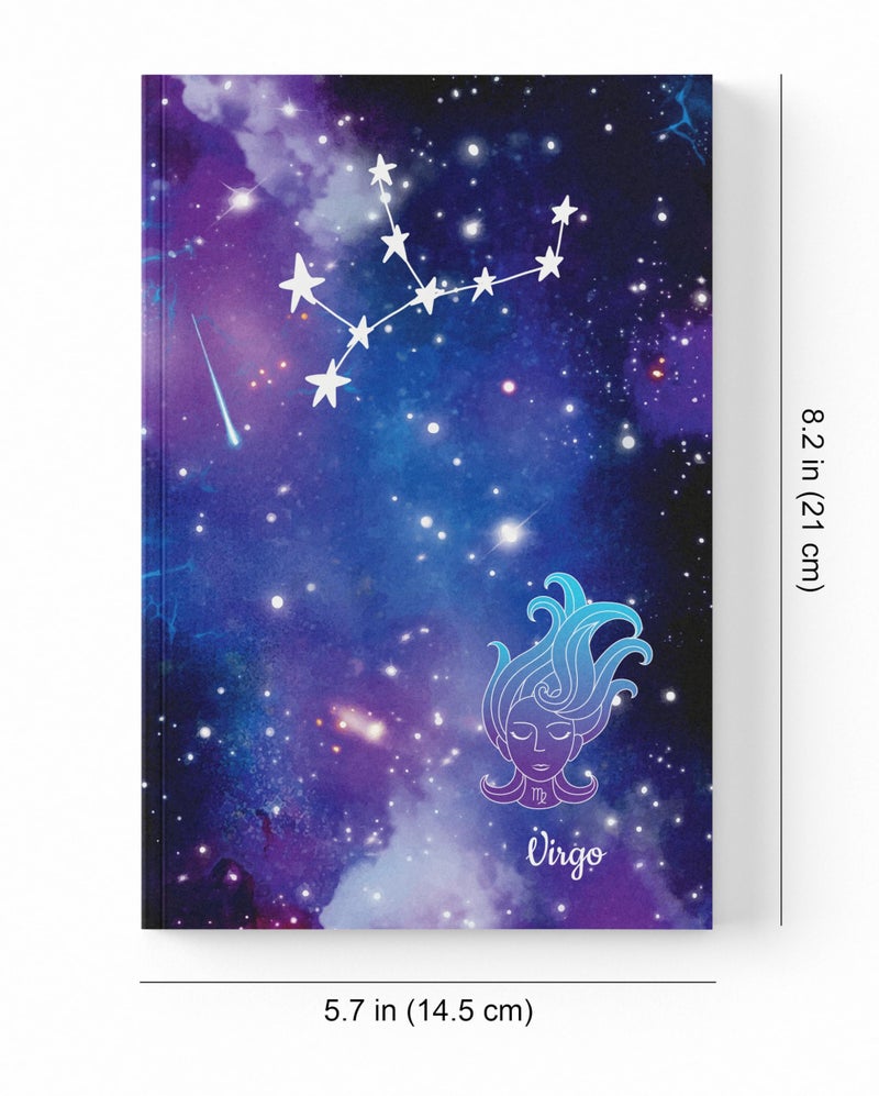 AccuPrints A5 Premium Soft Bound Notebook Size 5.8 * 8.25 inches Diary for Girls and Women (144 Ruled Pages with planner, 80 GSM) (Virgo zodiac signs) - Image 3