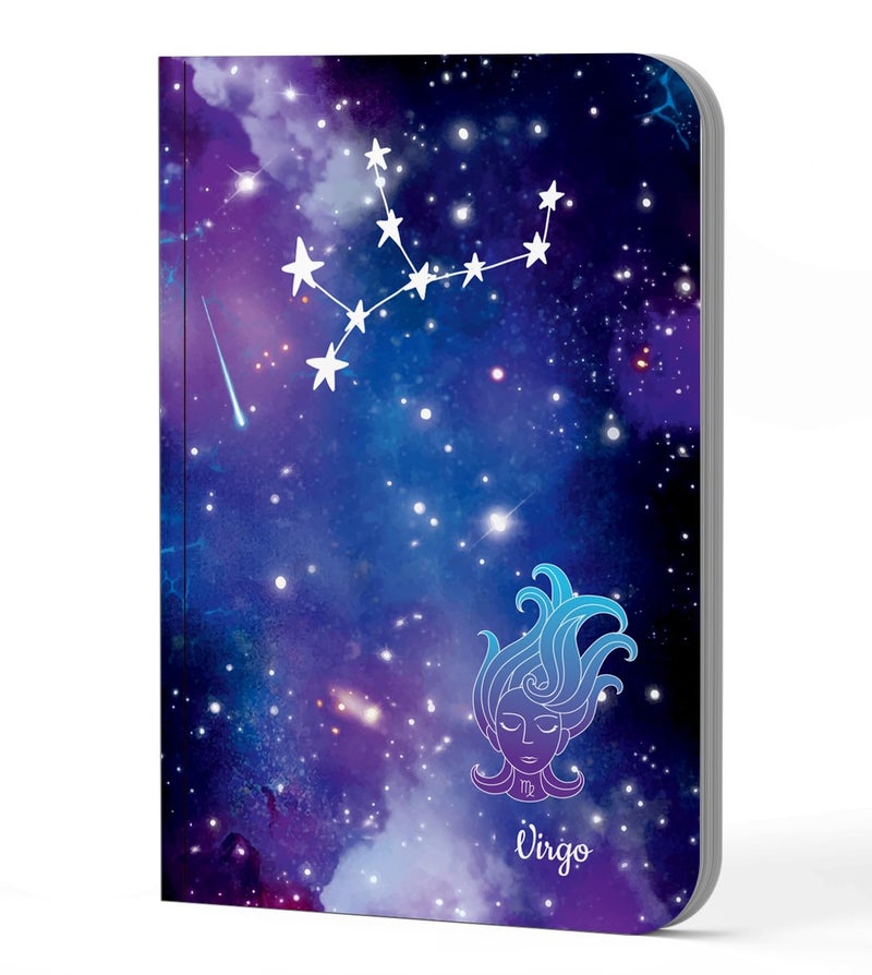 AccuPrints A5 Premium Soft Bound Notebook Size 5.8 * 8.25 inches Diary for Girls and Women (144 Ruled Pages with planner, 80 GSM) (Virgo zodiac signs) - Image 1