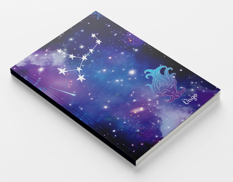 AccuPrints A5 Premium Soft Bound Notebook Size 5.8 * 8.25 inches Diary for Girls and Women (144 Ruled Pages with planner, 80 GSM) (Virgo zodiac signs) - Image 2