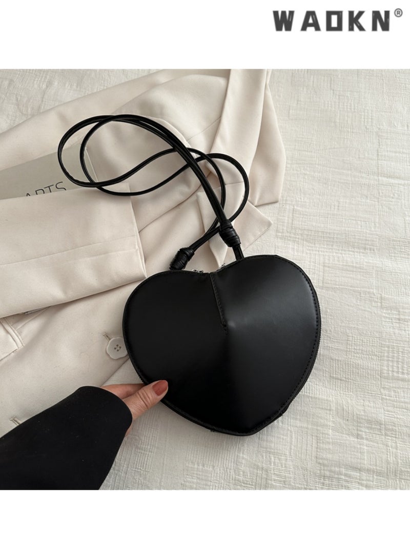 WAOKN The exquisite handbag and crossbody specially designed for stylish ladies, a special Valentine's Day gift, highlighting a trendy item with personality and taste（black） - Image 1