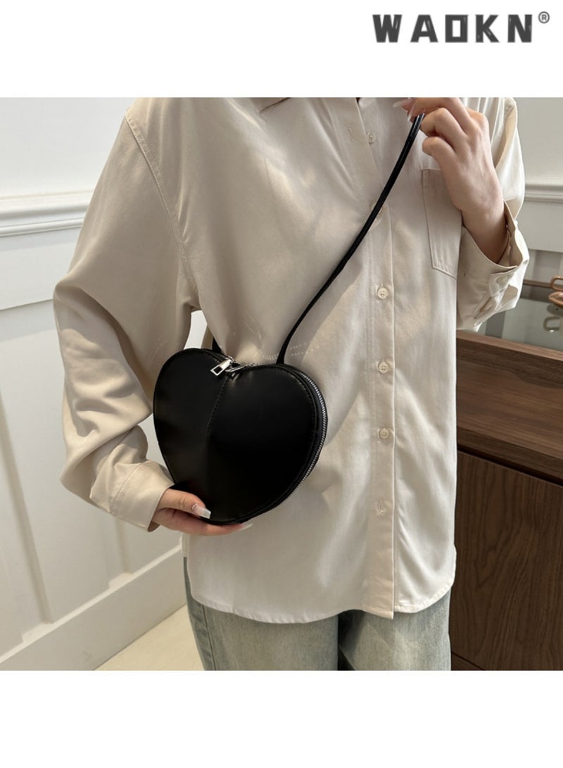 WAOKN The exquisite handbag and crossbody specially designed for stylish ladies, a special Valentine's Day gift, highlighting a trendy item with personality and taste（black） - Image 3