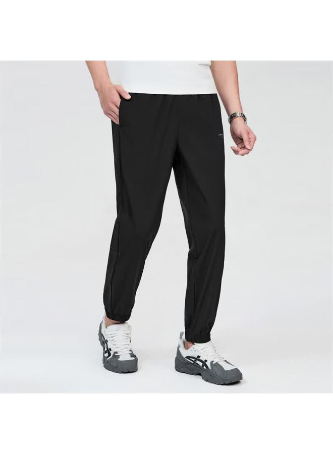 Dancing Wolves Breathable Mesh Comfortable Versatile Elastic Casual Cropped Pants 001 Black L - Image 3