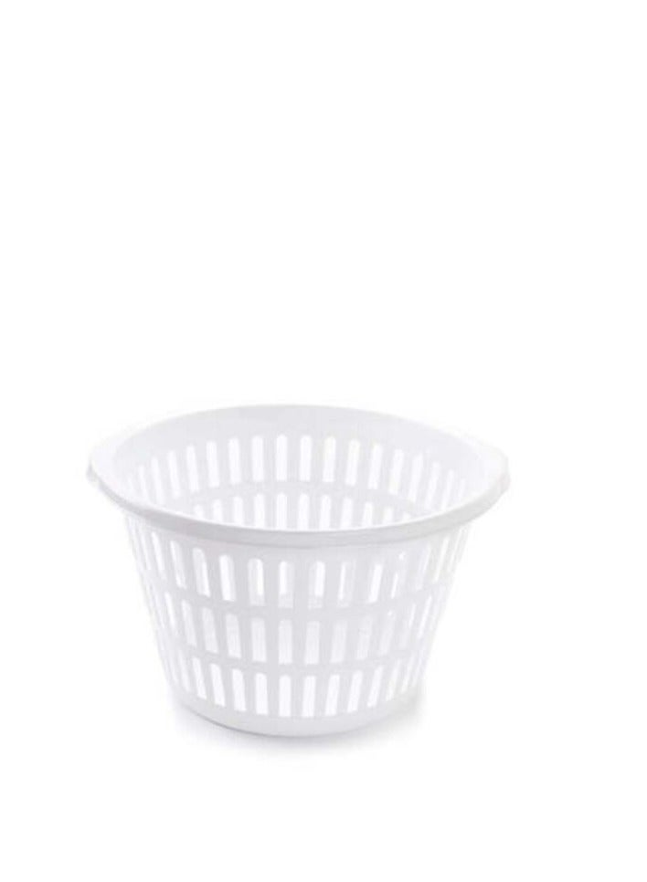 بلاستيك فورت سلة غسيل بلاستيك فورتي دائرية، ابيض