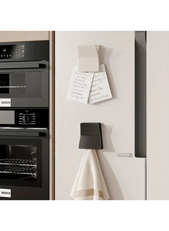 قطعتان حامل رف حائط أبيض لاصق بدون حفر مع مصاصة منظم تخزين - Image 5