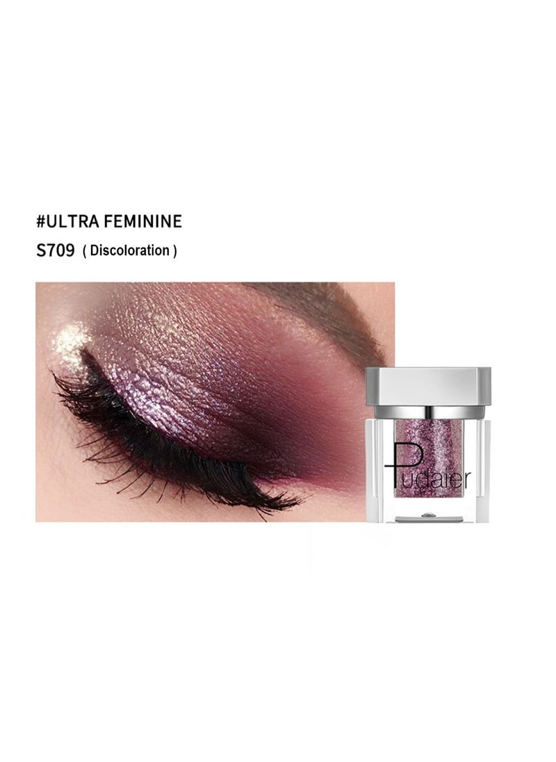 pudaier Silver Bottle Color Square Eyeshadow, Shiny Long Lasting High Color Mashed Potato Eye Makeup for Women  - Image 3