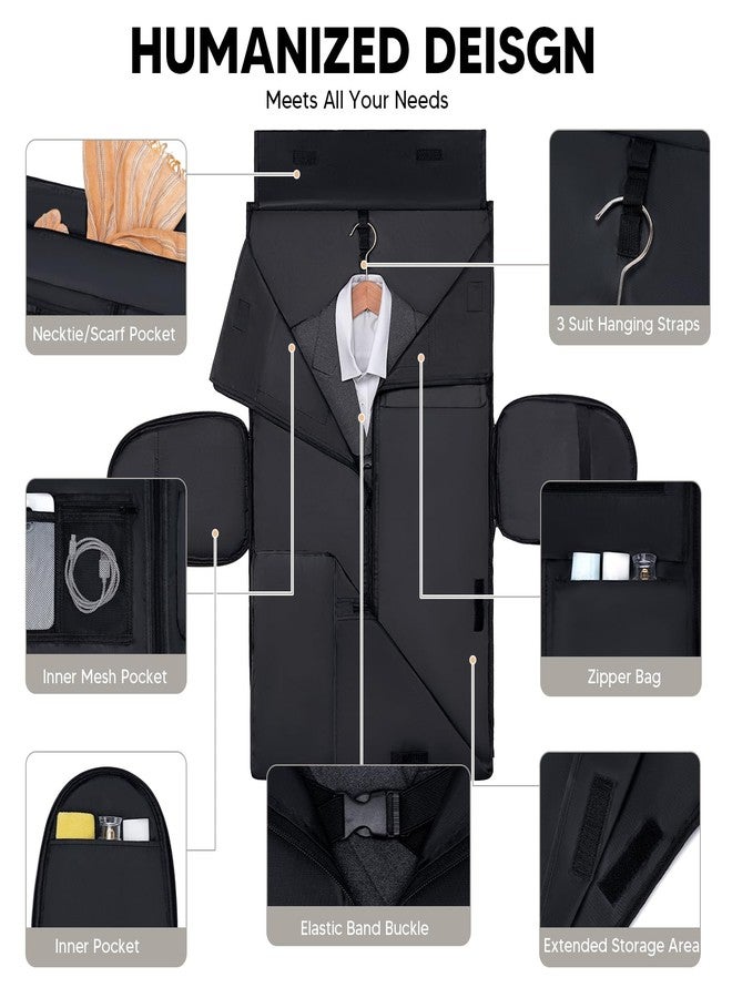 Vessgra Garment Bag for Airplane Travel, Carry On Garment Duffle Bags for Women, 2 in 1 Travel Suit Bag with Shoes Compartment Carry on Bag Hanging Garment Bag Travel with Shoulder Strap,Grey - Image 4