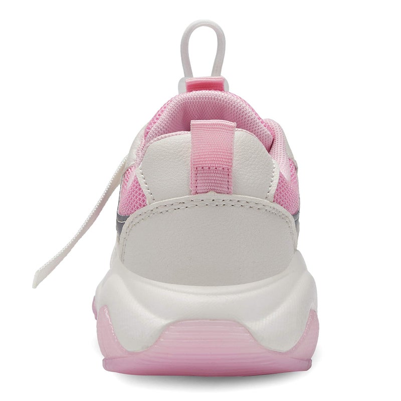 Casbeam Toddler/Little Kid Girls Shoes Running Sports Sneakers Mesh Breathable Soft Soled Slip-on Athletic Casual Shoes 057Pink 27 - Image 4