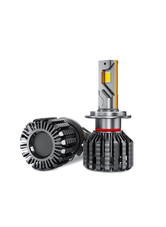 GPNE Upgraded LED Headlight Bulbs H7 H11 H4 6000K 150W 14500LM Super Bright Car Bulb for Night Driving Desert Use Plug and Play Cooling Fan (Pack of 2) - Image 1