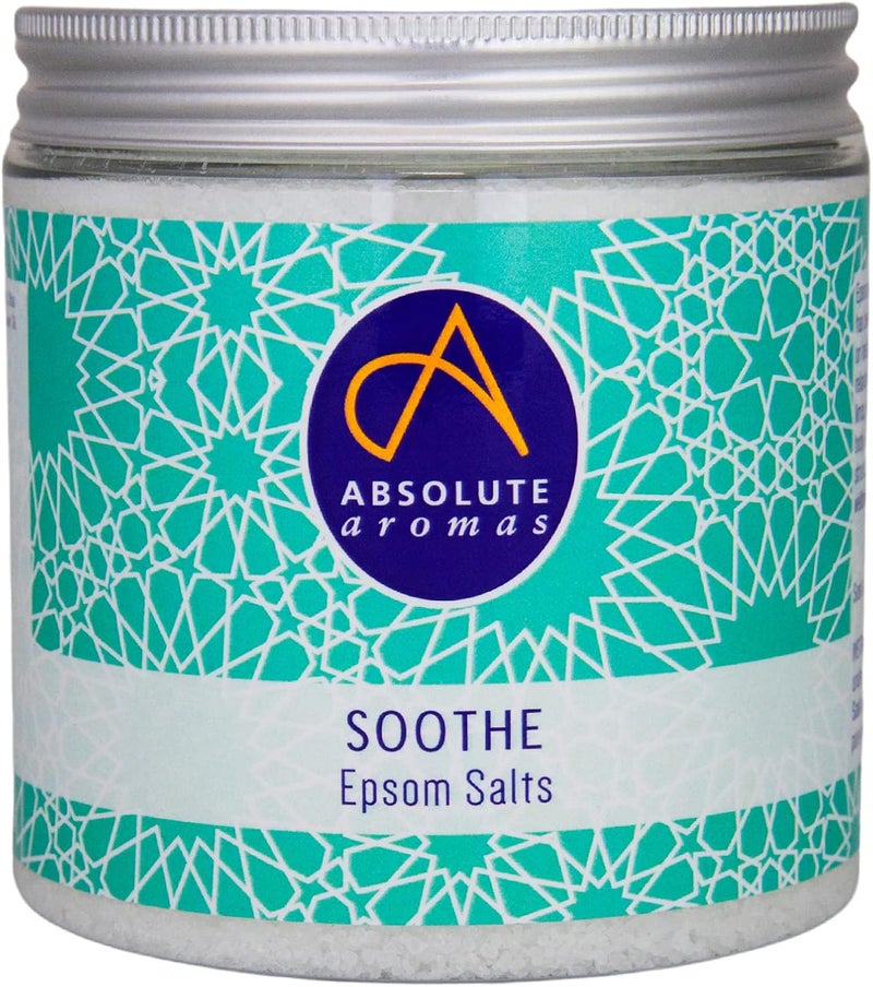 Absolute Aromas Epsom Bath Salts Magnesium Sulphate Infused with 100 Pure Essentials Oils Soothe 575g