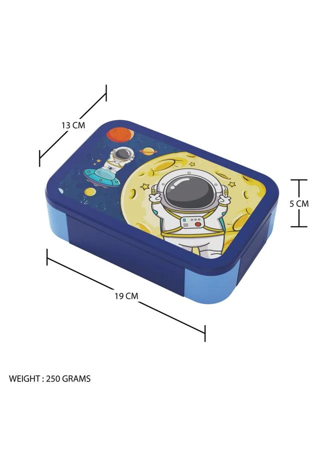 PEARL Kids Astronaut Print Plastic Bento Box, Small