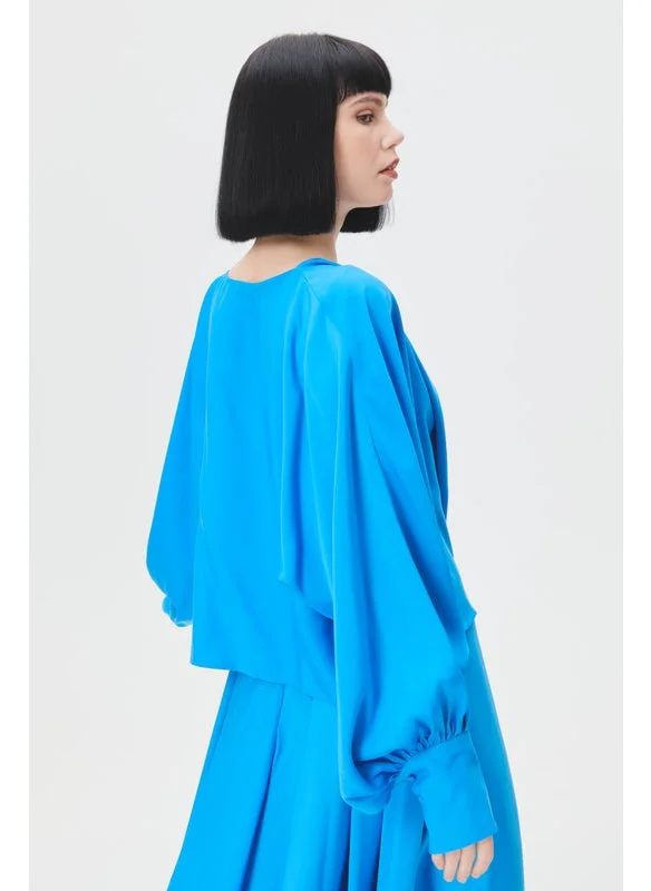 Tenda Wide blouse with hanging collar