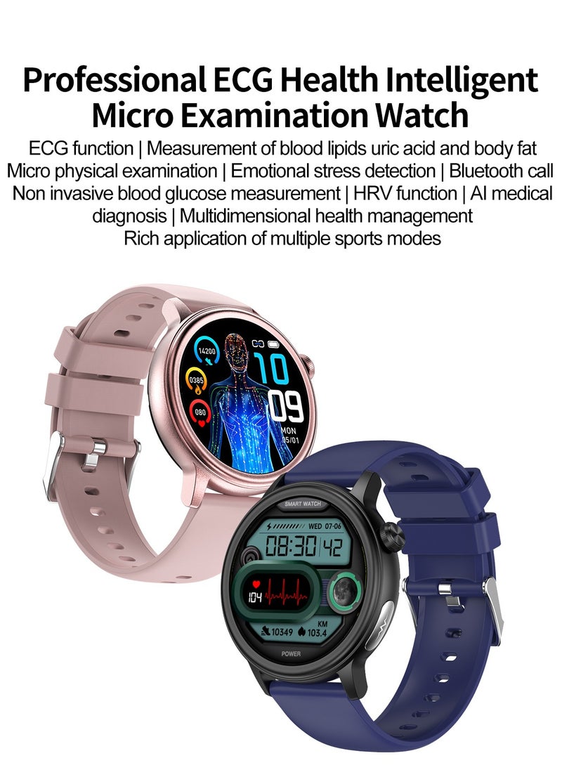 RollsTimi  Smart Watch For Men And Women, 1.39 Inch High Definition Full Screen Touch, Smart Voice Assistant, Multiple Sports Modes, Multiple Language Options, Magnetic Charging, Message Synchronization Reminder, Call Reminder, RT ET470  - Image 2
