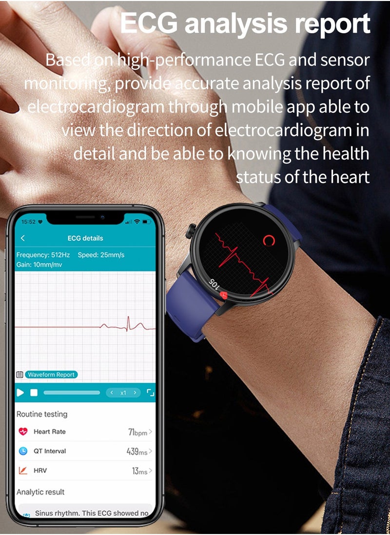 Smart Watch For Men And Women, 1.39 Inch High Definition Full Screen Touch, Smart Voice Assistant, Multiple Sports Modes, Multiple Language Options, Magnetic Charging, Message Synchronization Reminder, Call Reminder, RT ET470