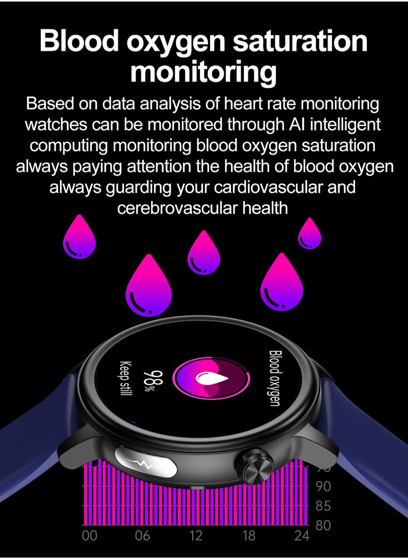 Smart Watch For Men And Women, 1.39 Inch High Definition Full Screen Touch, Smart Voice Assistant, Multiple Sports Modes, Multiple Language Options, Magnetic Charging, Message Synchronization Reminder, Call Reminder, RT ET470