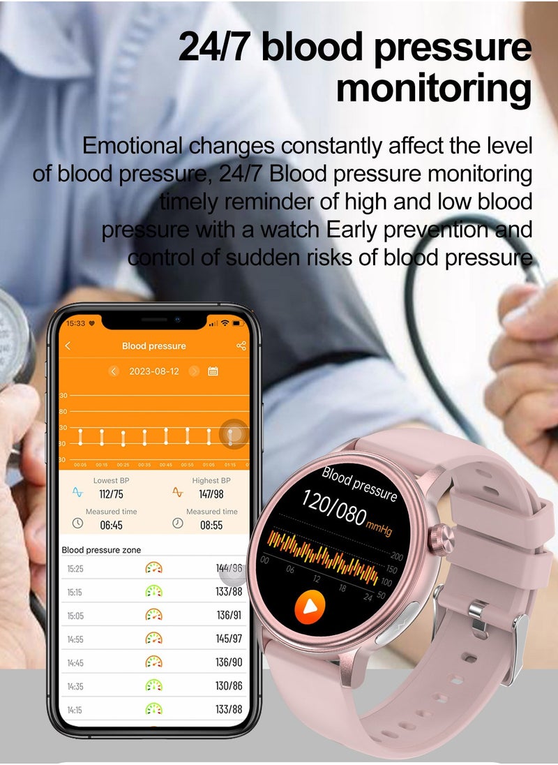 Smart Watch For Men And Women, 1.39 Inch High Definition Full Screen Touch, Smart Voice Assistant, Multiple Sports Modes, Multiple Language Options, Magnetic Charging, Message Synchronization Reminder, Call Reminder, RT ET470