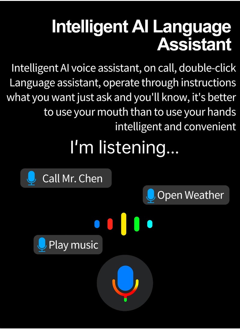 Smart Watch For Men And Women, 1.39 Inch High Definition Full Screen Touch, Smart Voice Assistant, Multiple Sports Modes, Multiple Language Options, Magnetic Charging, Message Synchronization Reminder, Call Reminder, RT ET470