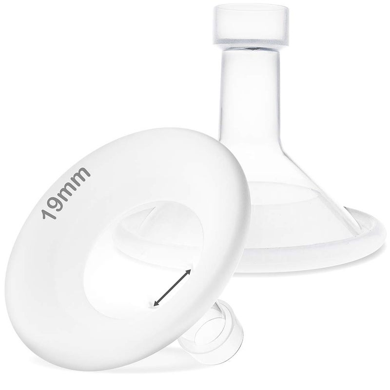 Nenesupply 19mm Soft Flange Compatible with Medela Breast Pump Parts Replace 19mm Flange for Medela Accessories Compatible with Pump in Style Parts Symphony Swing Harmony Pump and Personalfit Flex - Image 1