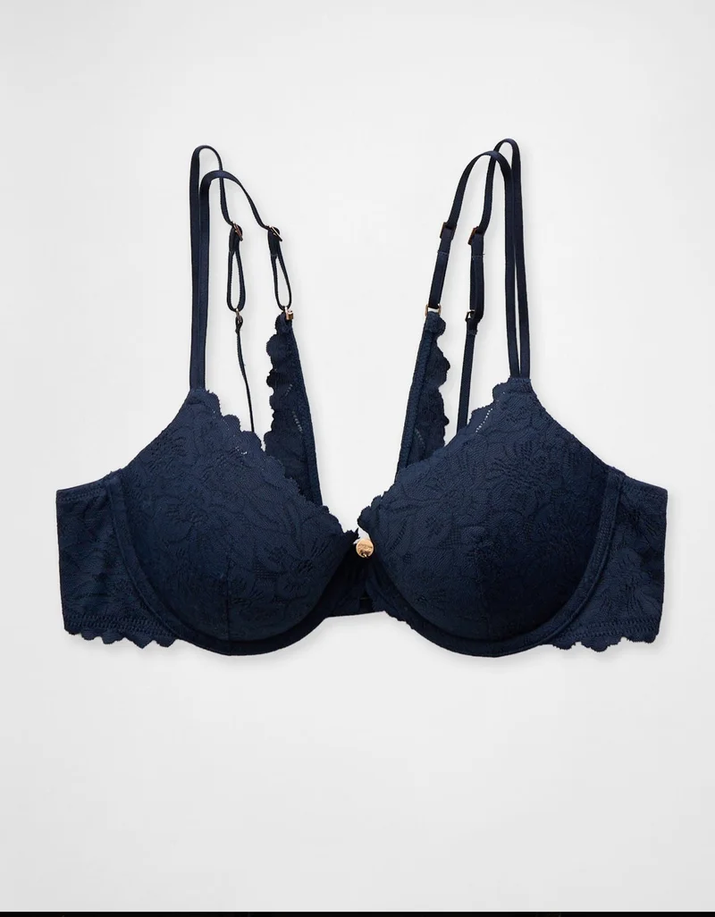 آري من امريكان ايجل حمّالة صدر ديمي بإسناد بوش آب ونقشة زهور من الدانتيل