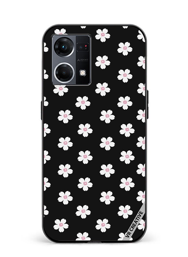 VR CREATIVE Protective Case Cover For Oppo Reno8 4G Flower Design Multicolour - Image 1