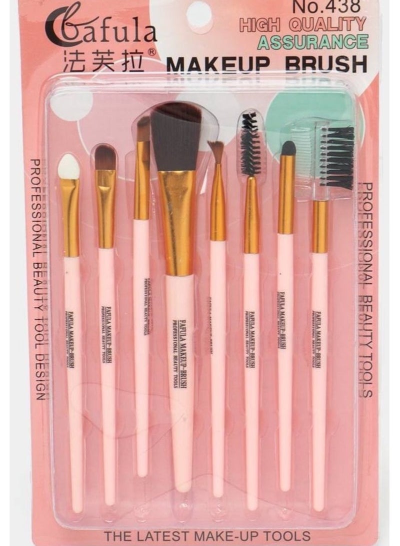 مجموعة فرش مكياج عالية الجودة، مكونة من 8 قطع متعدده الالوان - Image 1