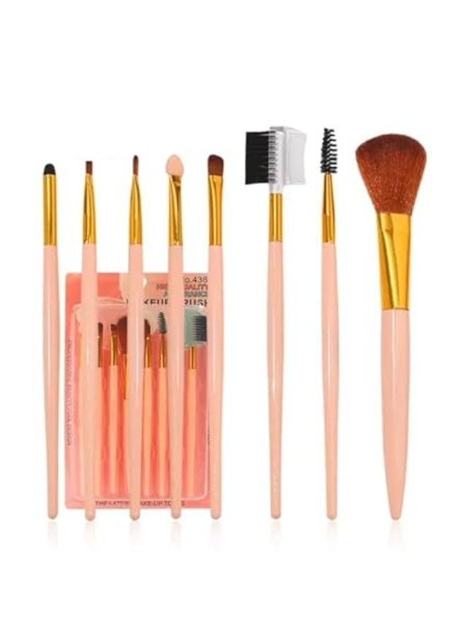 مجموعة فرش مكياج عالية الجودة، مكونة من 8 قطع متعدده الالوان - Image 3