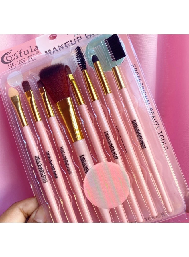 مجموعة فرش مكياج عالية الجودة، مكونة من 8 قطع متعدده الالوان - Image 5