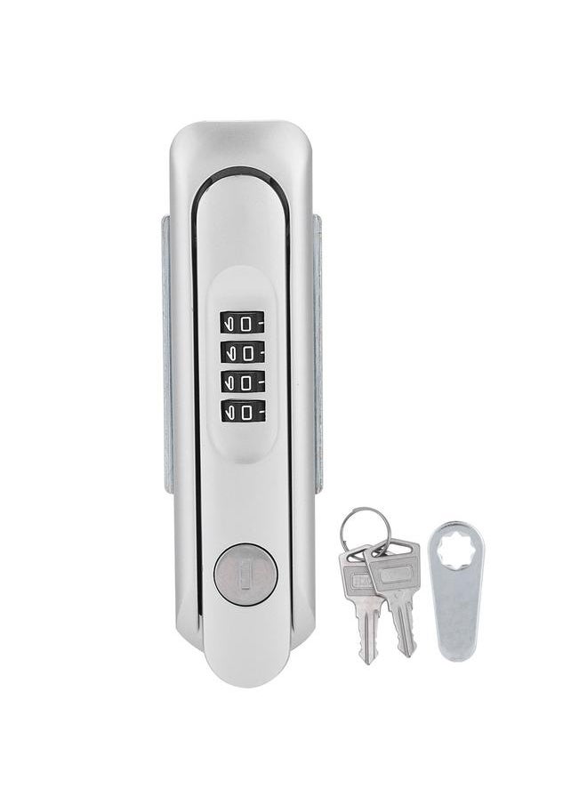 Thoraya - Zinc Alloy Cabinet Door Password Coded Lock with Keys for Home Office Hospital SchoolSilver - Image 1