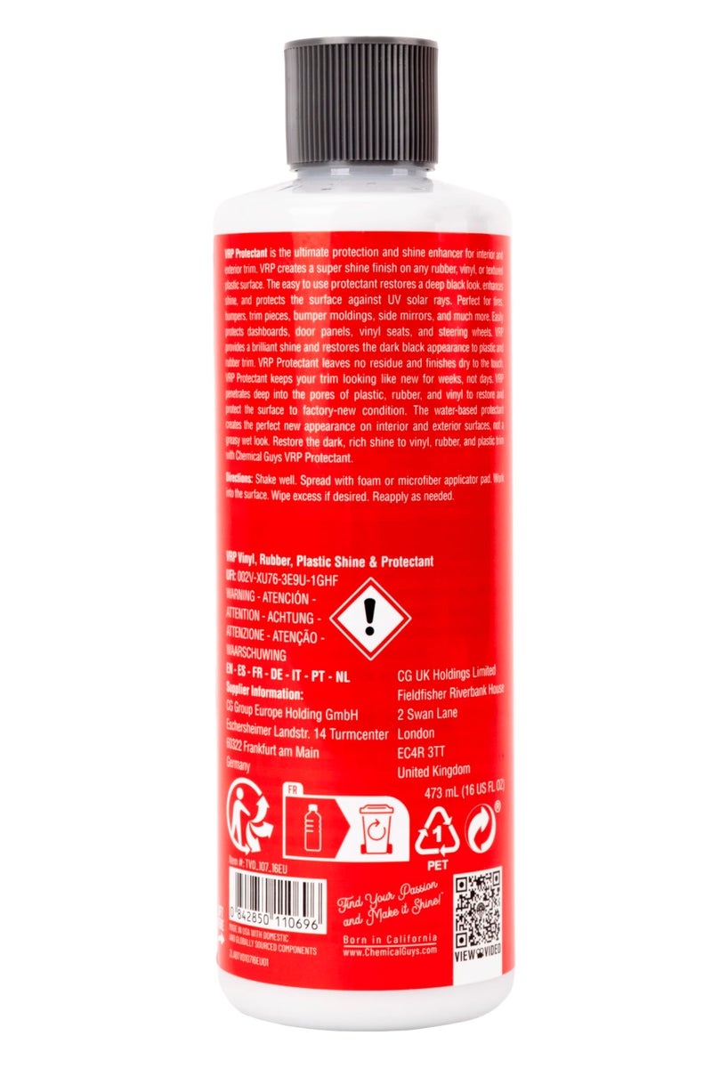 Chemical Guys VRP Vinyl, Rubber and Plastic Non-Greasy Dry-to-the-Touch Long Lasting Super Shine Dressing for Tires, Trim and More, Safe for Cars, Trucks, SUVs, RVs & More, 16 fl oz - Image 2