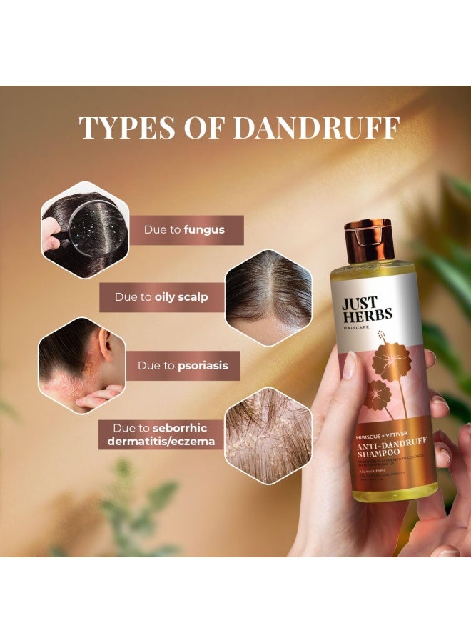 Just Herbs Ayurvedic Anti-Dandruff Shampoo For Strong & Bouncy Hair For Men & Women- Sls & Paraben Free- 200 ml - Image 5