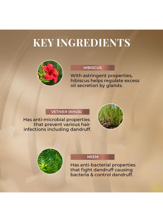 Just Herbs Ayurvedic Anti-Dandruff Shampoo For Strong & Bouncy Hair For Men & Women- Sls & Paraben Free- 200 ml - Image 3