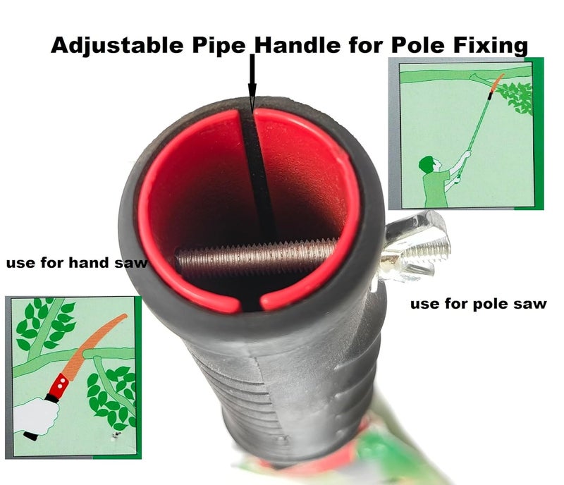 SAMURAI Heavy Duty Curved Smooth Garden Hand Pole Pruning Saw PC 330 LH With Pipe Handle Without Pole Designed for Hand Use Perfect for Trimming Trees Pruning Tree Branch Dried and Green - Image 4