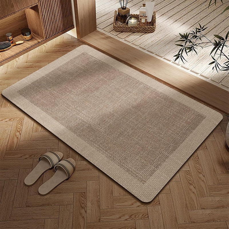 ordinarYone 2PCS Soft Absorbent Bathroom Mat Diatomite Bath Mat NonSlip Fast Dry Bathing Floor Mats for Safe Bathing Shower - Image 4