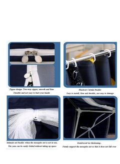Y&D Bed Canopy Tents Curtain Blackout Curtain Single Bed Tent Curtain Student Shading Cloth Bed Canopy Mosquito Net Student Sleep Privacy Protection  - Image 4