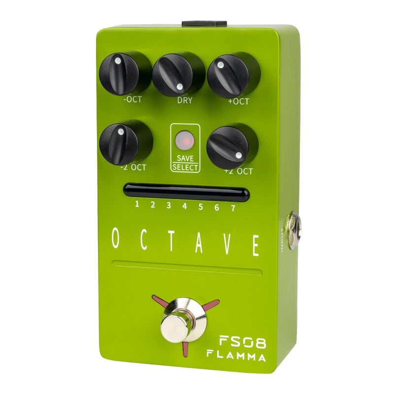 FLAMMA FS08 Octave Pedal Electric Guitar Polyphonic Octave Effects Pedal Dry Signal Control 7 Presets Slots - Image 2