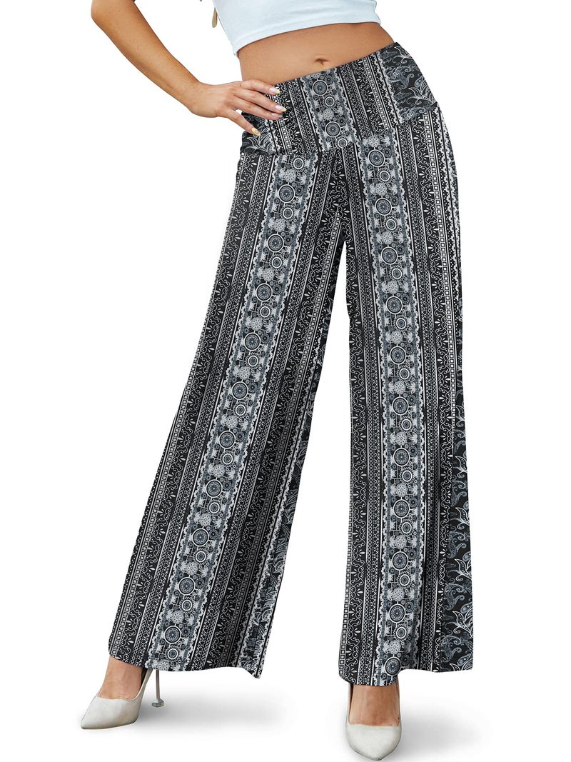Arolina Women's Stretchy Wide Leg Palazzo Lounge Pants Casual Comfy High Waist Palazzo Pants - Image 3