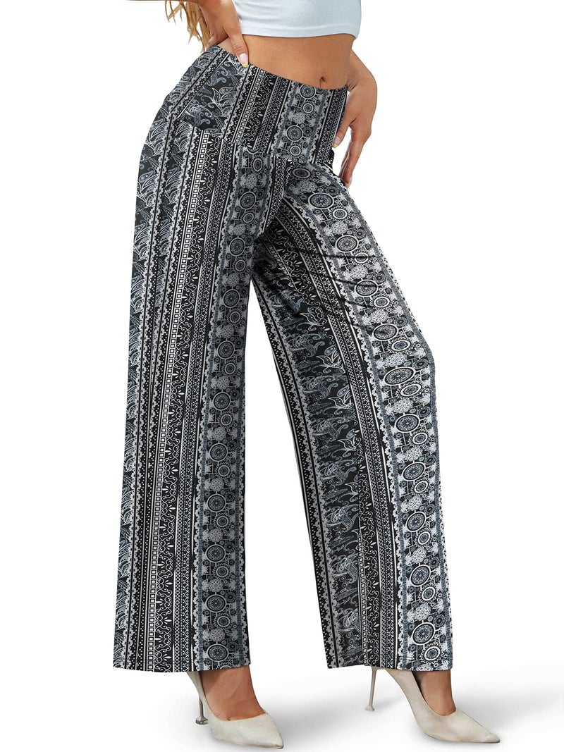 Arolina Women's Stretchy Wide Leg Palazzo Lounge Pants Casual Comfy High Waist Palazzo Pants - Image 2