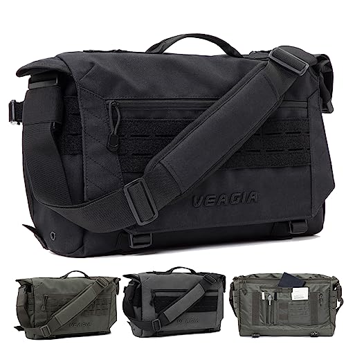 VEAGIA Messenger Bag For Men Laptop Bag Tactical Briefcase Canvas Crossbody Satchel Computer Shoulder Bags(17x12x5inch) - Image 1