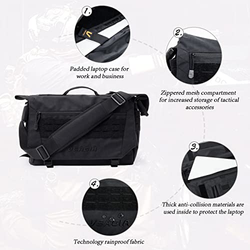 VEAGIA Messenger Bag For Men Laptop Bag Tactical Briefcase Canvas Crossbody Satchel Computer Shoulder Bags(17x12x5inch) - Image 4