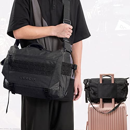 VEAGIA Messenger Bag For Men Laptop Bag Tactical Briefcase Canvas Crossbody Satchel Computer Shoulder Bags(17x12x5inch) - Image 2