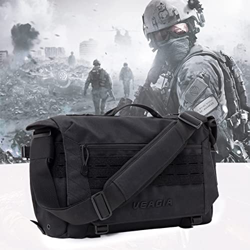 VEAGIA Messenger Bag For Men Laptop Bag Tactical Briefcase Canvas Crossbody Satchel Computer Shoulder Bags(17x12x5inch) - Image 3