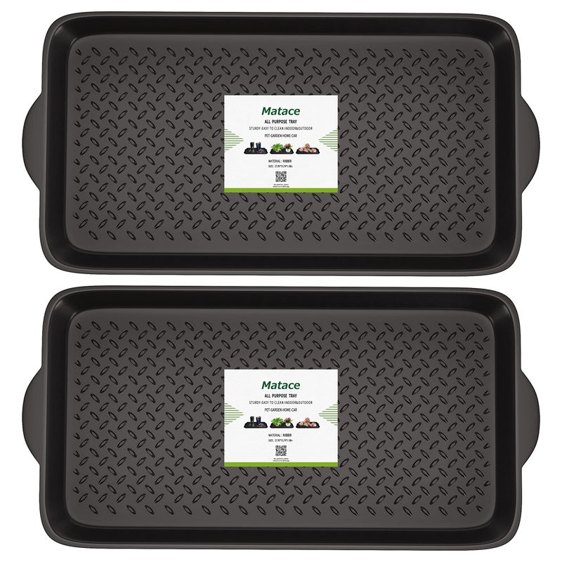 Matace 2 Pack Rubber Small Boot Tray for EntrywayBoot MatShoe TrayShoe Mat for Indoor and Outdoor Use 2795x 1574