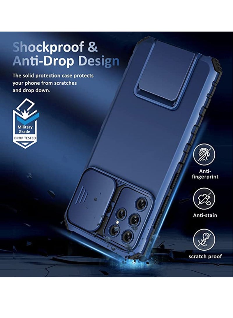 Samsung Galaxy S23 Ultra Case Cover Accessories with Slide Camera Cover,Shockproof Phone Case with Kickstand Protective Cover for Samsung S23 Ultra 5G