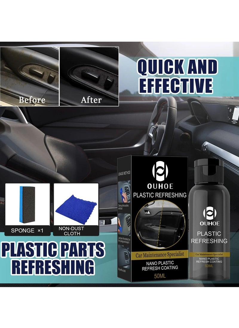 Car Plastic Parts Refurbish Agent, Multipurpose Plastic Revitalizing Coating Agent, Durable Automotive Interior Cleaning Agent, Auto Polish And Repair Coating Renovator For Car Detailing, (50ml Set) - pzsku/ZB46A36B3EFC75A01DC7DZ/45/_/1713166058/d5be48c9-24fa-45f2-b6d4-a82a39710849