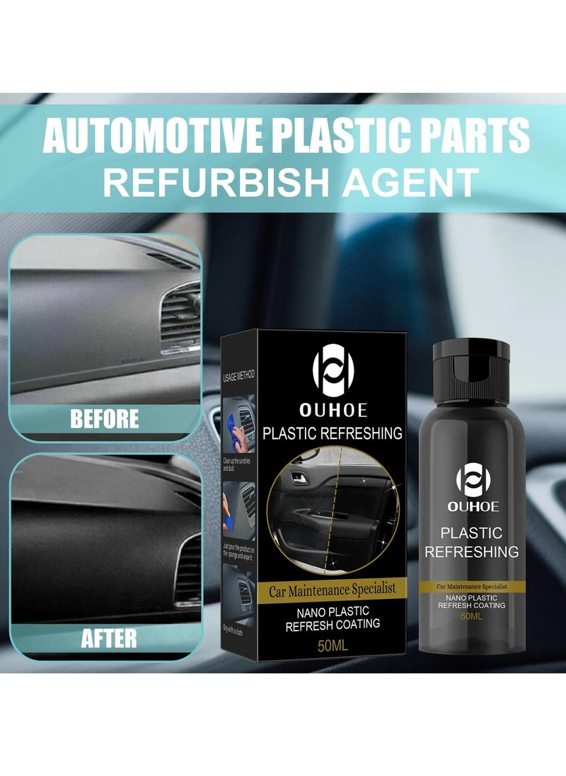 Car Plastic Parts Refurbish Agent, Multipurpose Plastic Revitalizing Coating Agent, Durable Automotive Interior Cleaning Agent, Auto Polish And Repair Coating Renovator For Car Detailing, (50ml Set) - pzsku/ZB46A36B3EFC75A01DC7DZ/45/_/1713166060/e7cb4c50-0c8c-460f-a05e-326daa613095