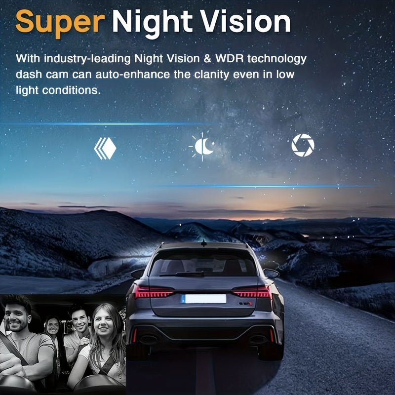 تسجيل عالي الدقة 4 – مسجل قيادة FHD 1080P – تسجيل دوري – استشعار الجاذبية – صورة الرجوع للخلف – تسجيل ليلي – زاوية واسعة – مراقبة الوقوف – تركيب سهل – تشغيل بسيط – للمركبات - Image 3